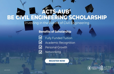 ACTS Announces Fully Funded Undergraduate Civil Engineering Scholarship at AUB for Academic Year 2026-2027